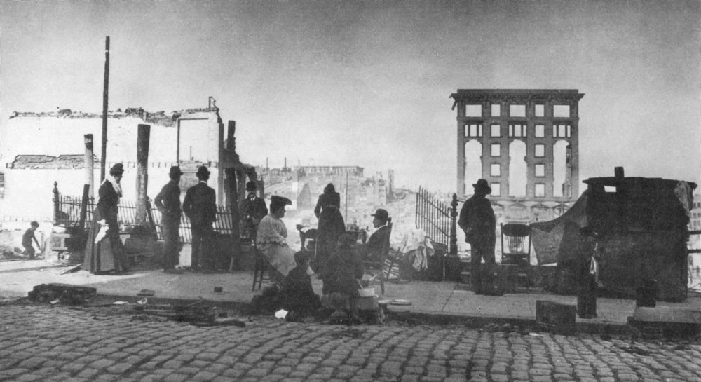 1906 San Francisco Earthquake Fire Poster Print by Science Source