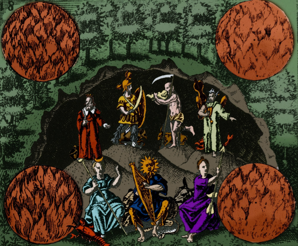 Alchemy Illustration Art Print showcasing ancient science and artistry.