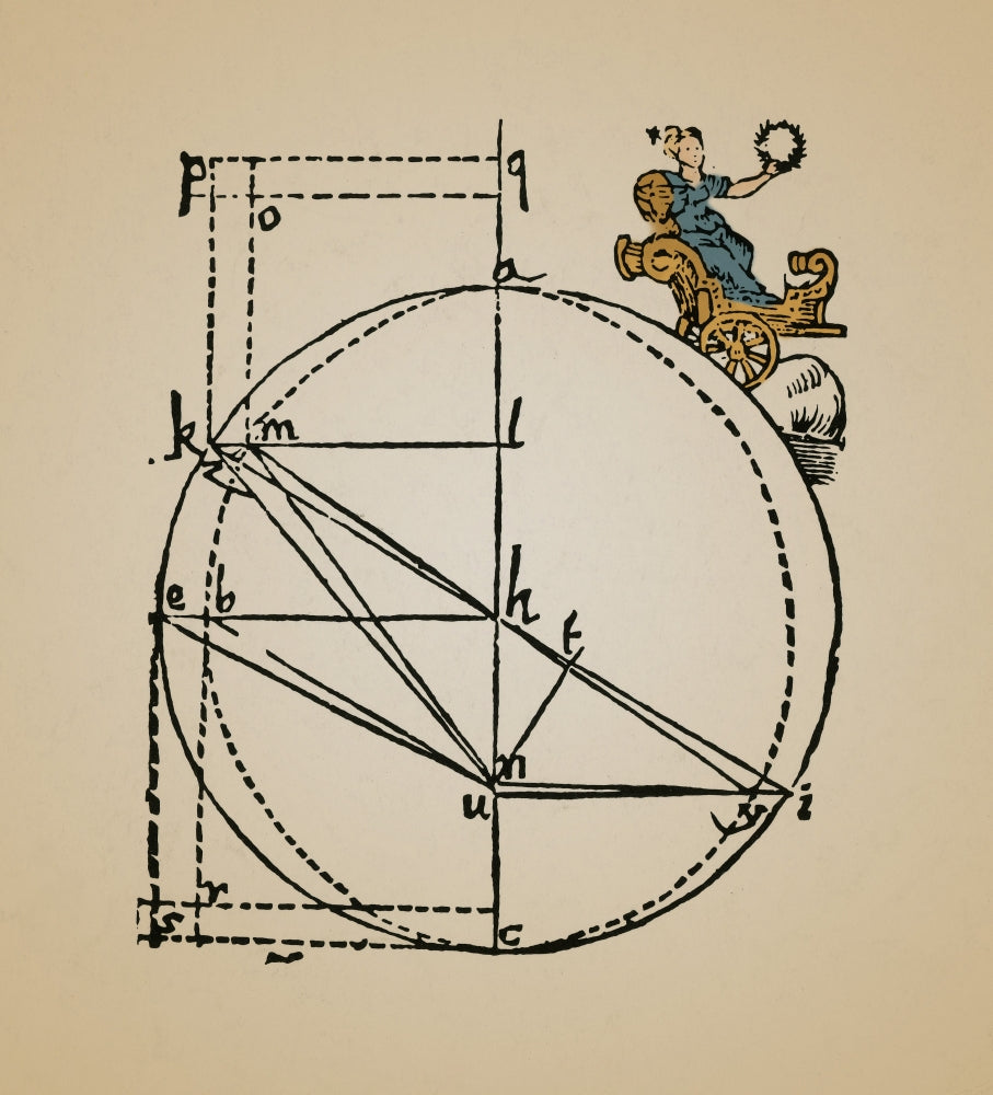 Kepler's Mars Orbit Drawing Poster Print showcasing intricate cosmic design.