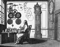Clockmaker Poster Print showcasing intricate clockmaking artistry.
