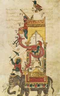 Ancient Diagram of Clock Poster Print showcasing intricate historical clock designs.