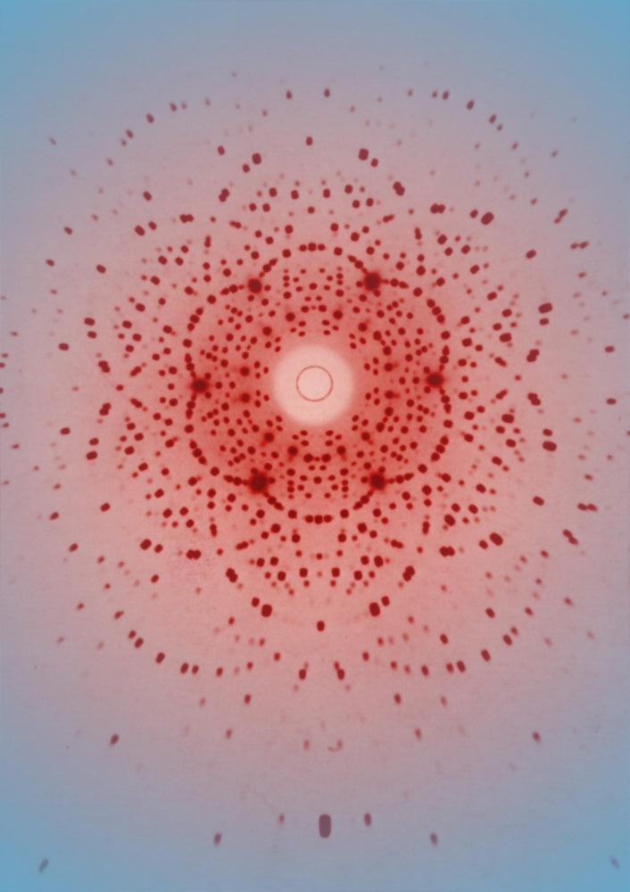 Beryl X-Ray Diffraction Poster Print showcasing crystalline structure.