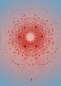 Beryl X-Ray Diffraction Poster Print showcasing crystalline structure.