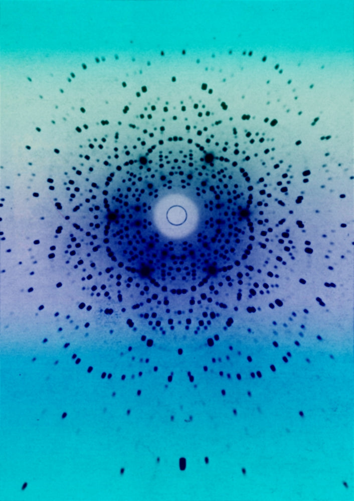 Beryl X-Ray Diffraction Poster Print showcasing beryl crystal structure.