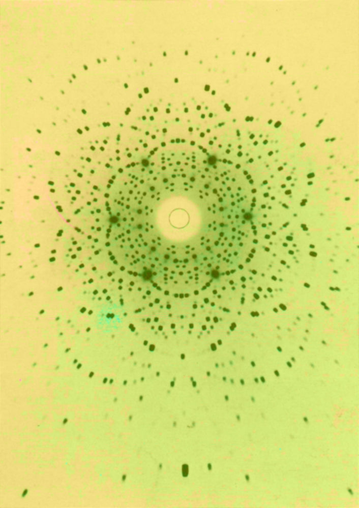 Beryl X-Ray Diffraction Poster Print showcasing mineral crystalline structure.