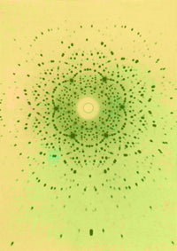 Beryl X-Ray Diffraction Poster Print showcasing mineral crystalline structure.