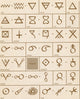 Alchemical symbols poster print showcasing mystical designs and symbols.