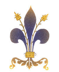 Fleur-de-Lis Poster Print showcasing intricate details of the elegant symbol.