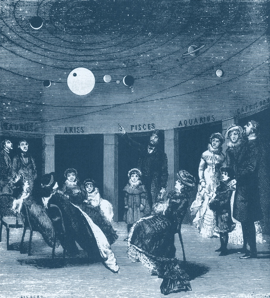 The New Planetarium in Paris, 1880 Poster Print showcasing vintage architecture and scientific discovery.