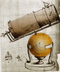 Reflecting Telescope Poster Print showcasing a classic telescope design.