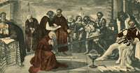 Galileo's Gravity Experiment Poster Print showcasing physics principles.