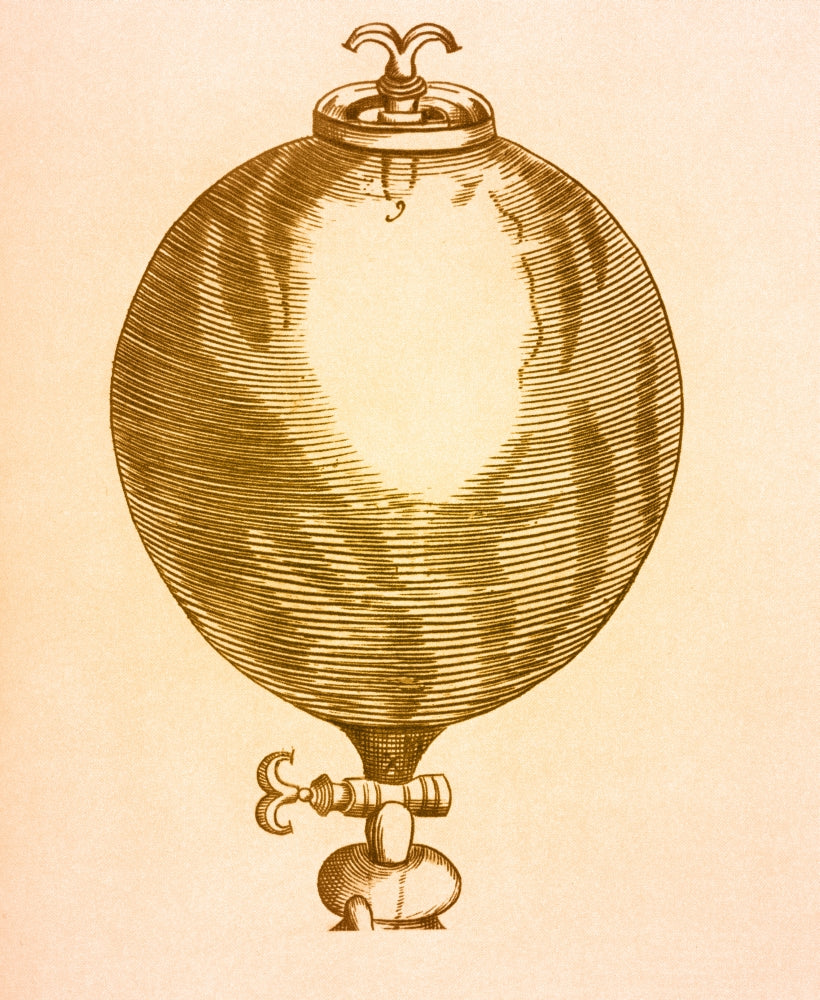 Robert Boyle's Air Pumps Poster Print showcasing scientific illustration.