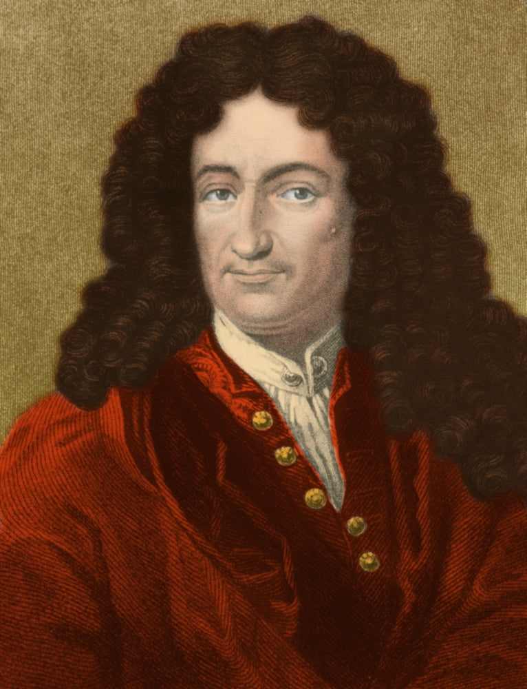 Gottfried Wilhelm Leibniz poster print featuring a German mathematician.