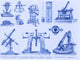 Historical Astronomy Instruments Poster Print showcasing classic astronomical tools.