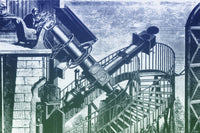 Equatorial Telescope Poster Print showcasing Paris Observatory from 1883.