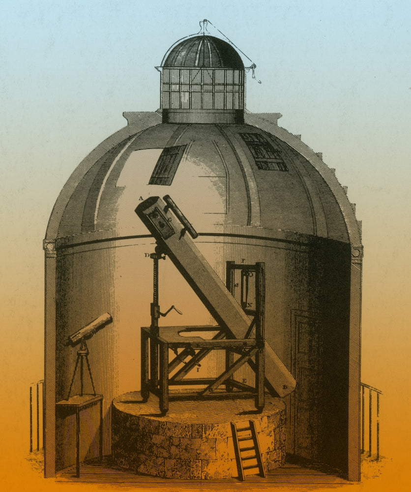 William Herschel's Telescope 1781 Poster Print showcasing historical astronomy.