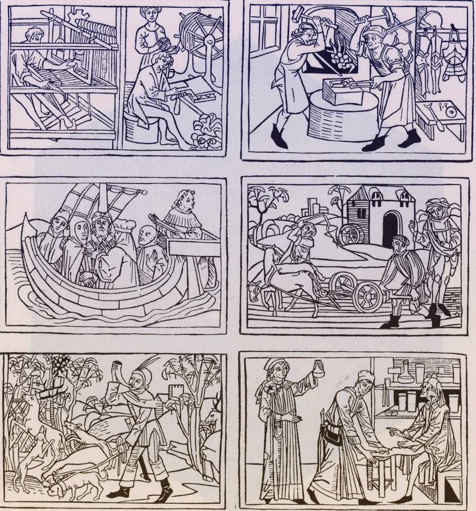 Trades Poster Print showcasing intricate details of historical trades.