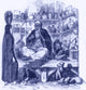 Cairo street trader poster print displaying a variety of wares.