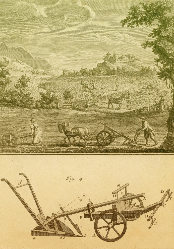 17th Century Agriculture Poster Print showcasing historical farming techniques.