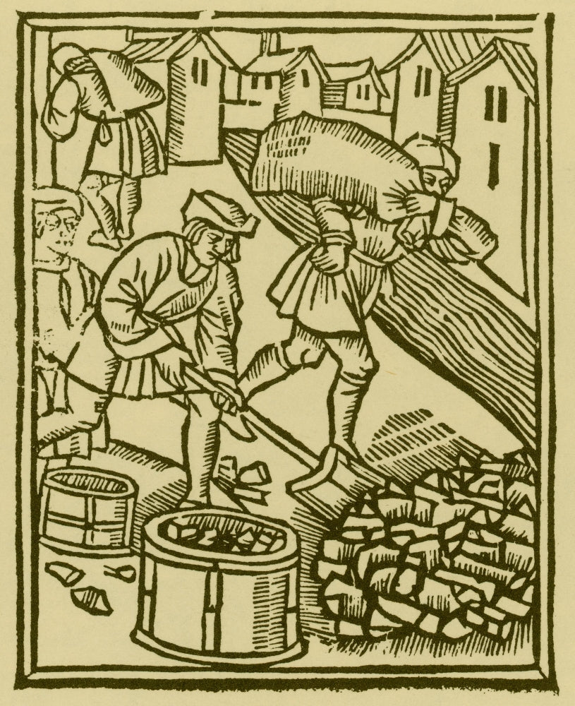 Charcoal Burners Poster Print by Science Source showcasing medieval tradesmen.