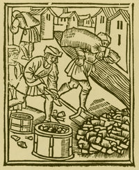 Charcoal Burners Poster Print by Science Source showcasing medieval tradesmen.