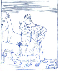 Peruvian Herder 17th Century Poster Print showcasing vibrant colors and cultural heritage.