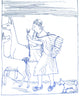 Peruvian Herder 17th Century Poster Print showcasing vibrant colors and cultural heritage.