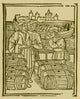 Wine Merchant Medieval Tradesmen Poster Print showcasing vintage market scene.