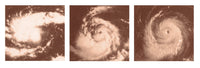 Hurricane Sequence Poster Print showcasing dramatic natural phenomena.