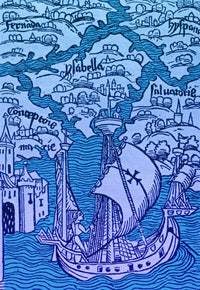 Islands Discovered by Columbus Poster Print showcasing historical exploration