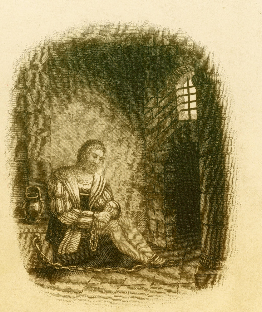 Columbus in Prison, 1500 Poster Print showcasing a historic scene.