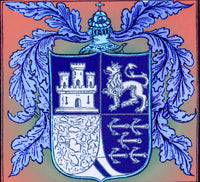 Christopher Columbus Coat of Arms Poster Print showcasing historical emblem.