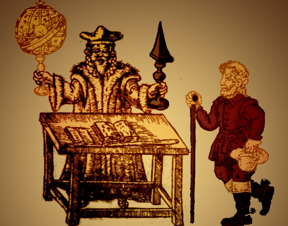 Astrologer 1490 Poster Print showcasing ancient astrological art.