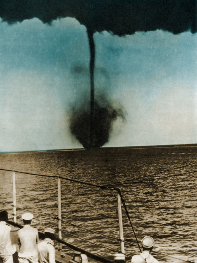 Waterspout Poster Print showcasing a natural meteorological phenomenon.