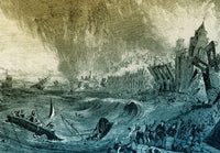 Lisbon Tsunami 1755 Poster Print depicting historical event