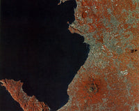 Boot of Italy Satellite Image Poster Print showcasing Italy's geographical features.