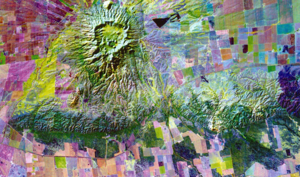 Volcanic Soils of Argentina Satellite Image Poster Print