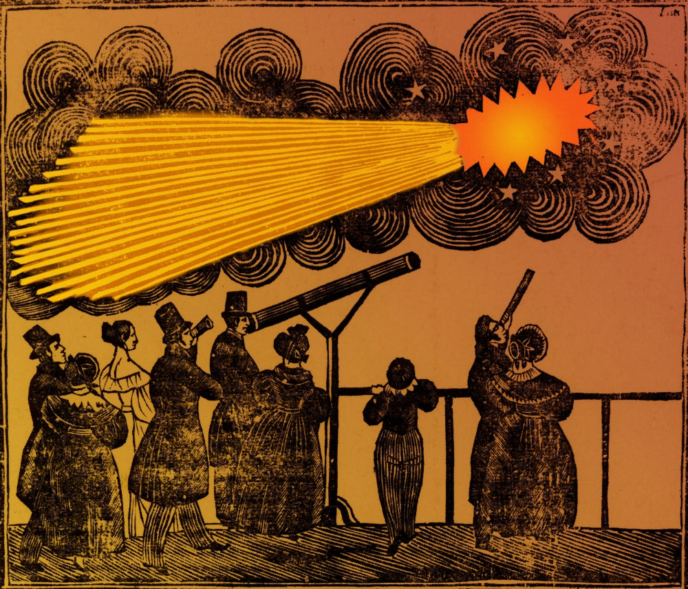 Halley's Comet Poster Print showcasing a celestial event