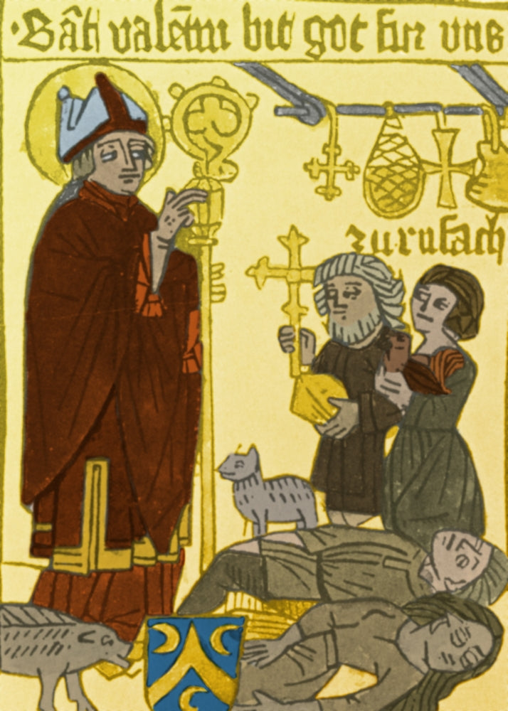 Black Death 14th Century Poster Print showcasing historical imagery.
