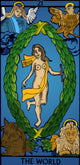 The World Tarot Card Poster Print showcasing mystical artwork