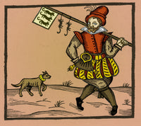 Rat Catcher Medieval Tradesman Poster Print showcasing a historical tradesman.
