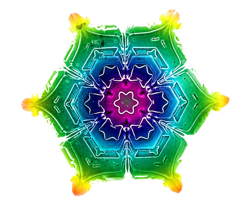 Snowflake Poster Print showcasing intricate details of snowflakes.