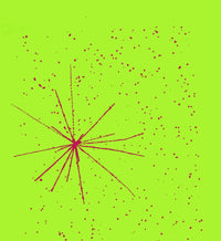 Particle Tracks Poster Print showcasing vibrant particle paths