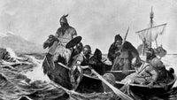 Leif Ericson Norse Explorer Poster Print showcasing an artistic representation of the legendary explorer.
