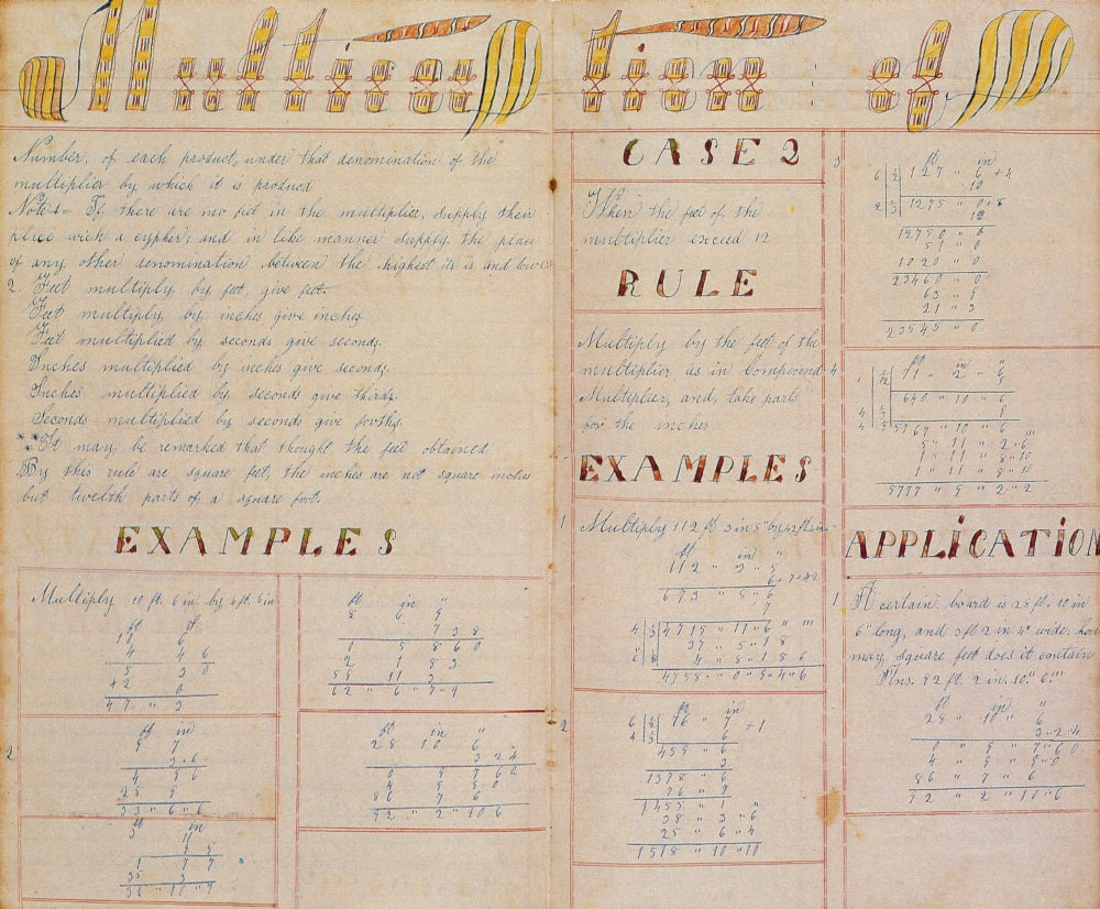 19th Century Amish Math Book Poster Print showcasing historical education.