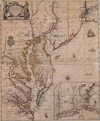 1679 America's East Coast Map Print by Science Source