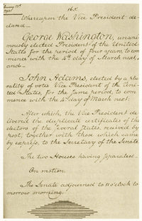 US Senate Journal 1794 Poster Print showcasing historical document.