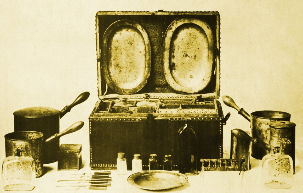 George Washington's Mess Kit Poster Print showcasing the historical artifact.