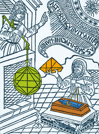 Medieval Mathematicians Poster Print showcasing historical figures in mathematics.