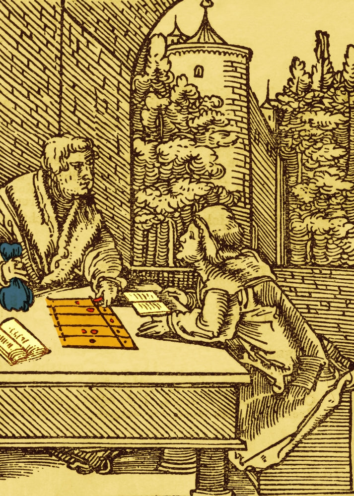 Medieval Arithmetic Poster Print showcasing historical mathematics